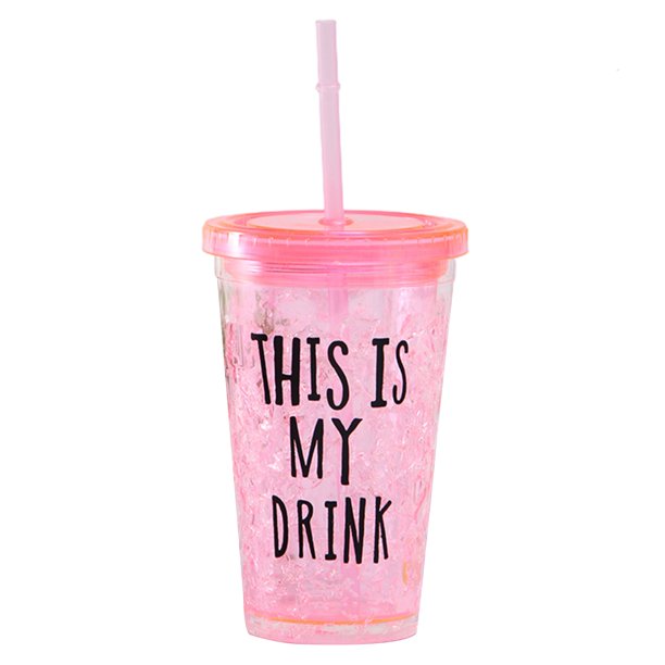 Ecofriendly Plastic Water Cup with Lid And Sweet Straw Perfect Gift