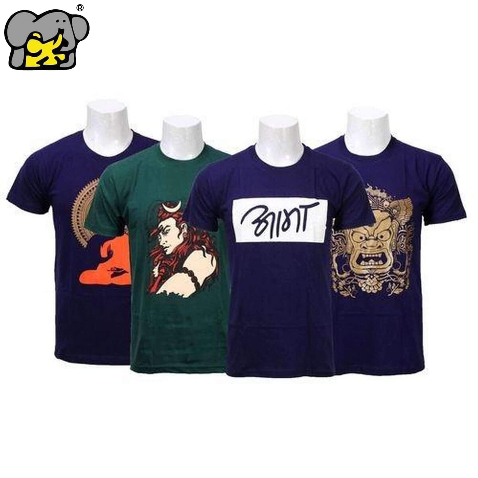 SHANGRI-LA Combo Of 4 Cotton Printed T 