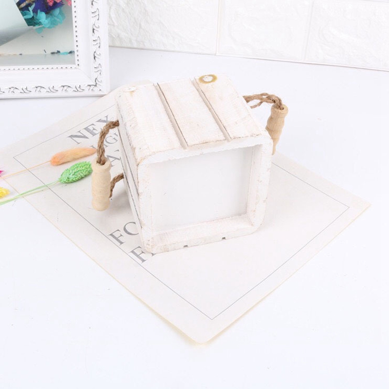 Color: White Wooden Rustic Flower Pot Basket Fleshy Succulent Planter Garden Home Decoration Color: White Wooden Rustic Flower Pot Basket Fleshy Succulent Planter Garden Home Decoration
