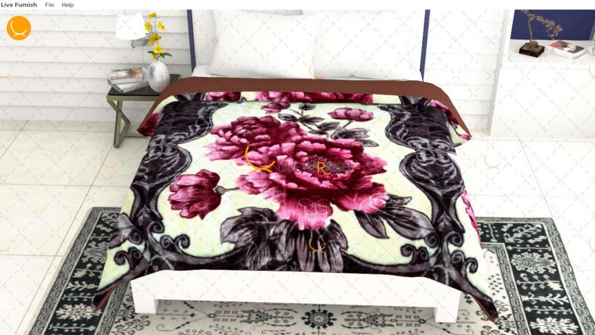 Korean Mink King Size Double Ply Multi Colour Floral Heavy Blanket Daraz .np