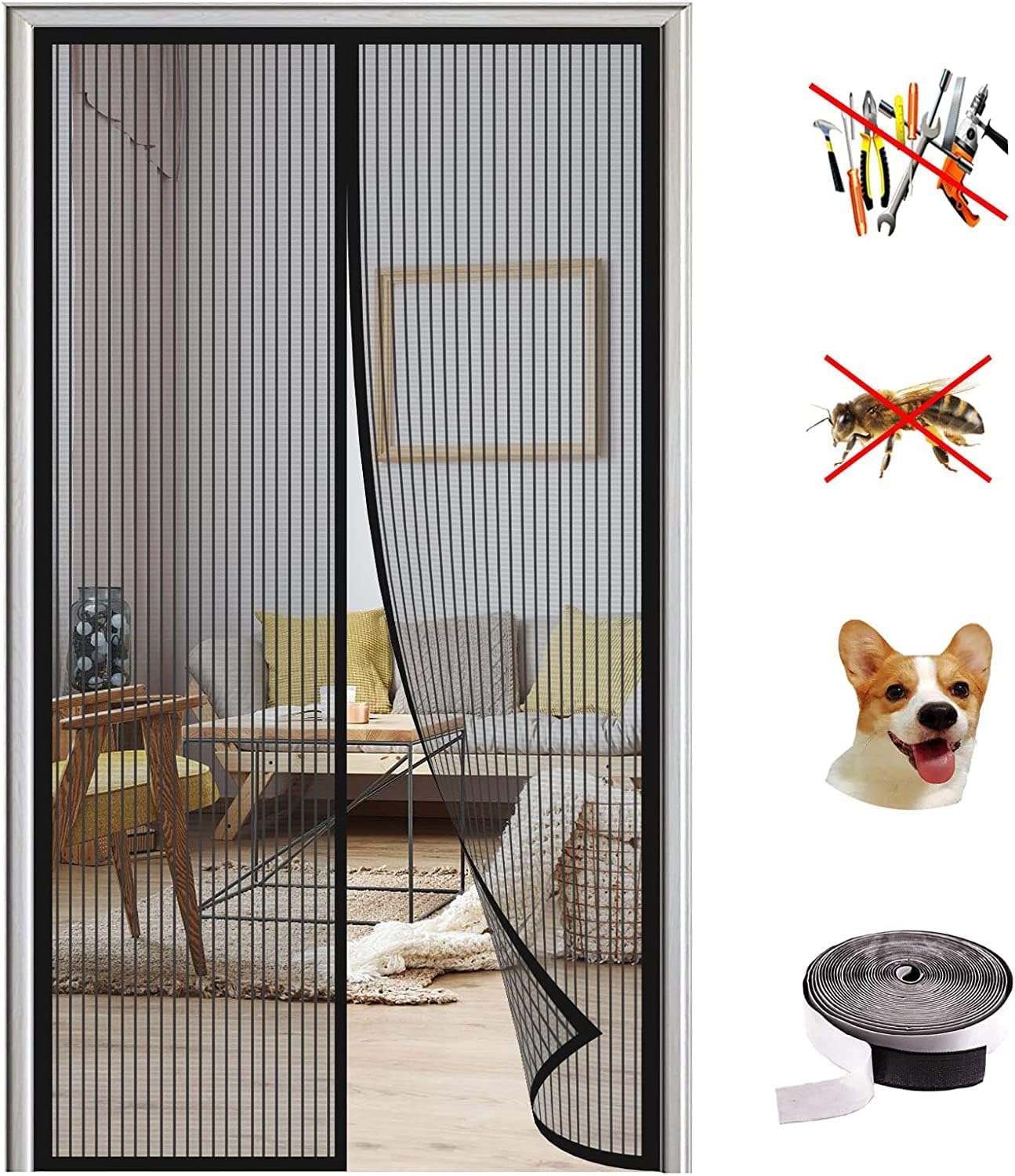 Fly Screen Door Insect Protection, Mosquito Net