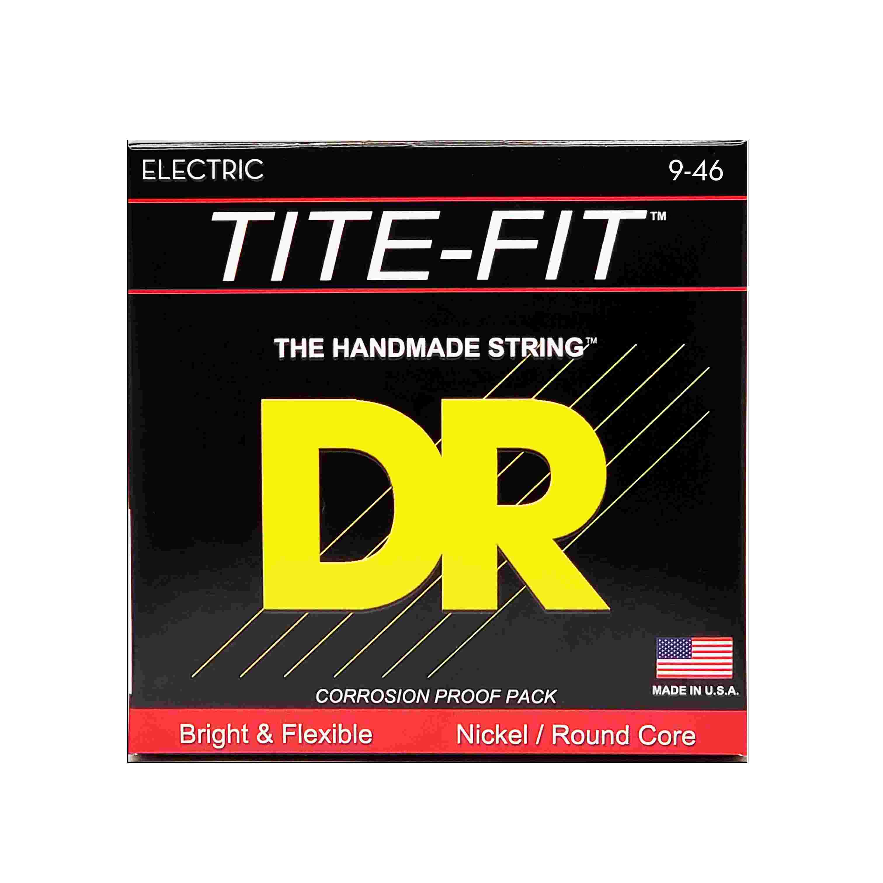 DR Strings TITE-FIT - Nickel Plated Electric Guitar Strings: 9-46 Light To Medium