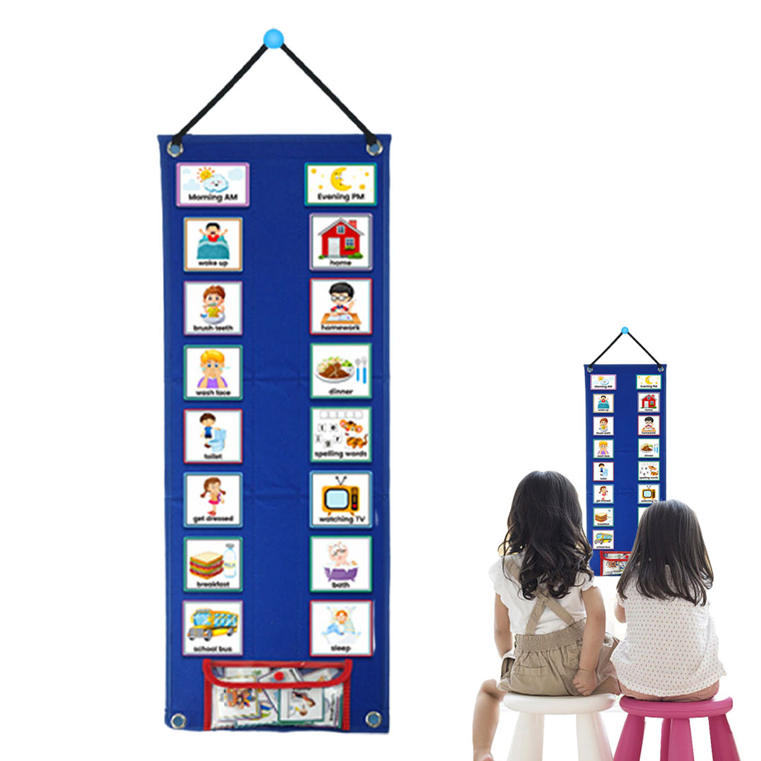 96 Pcs Visual Schedule Flash Cards Chore Chart Planner For Kids Toddler ...
