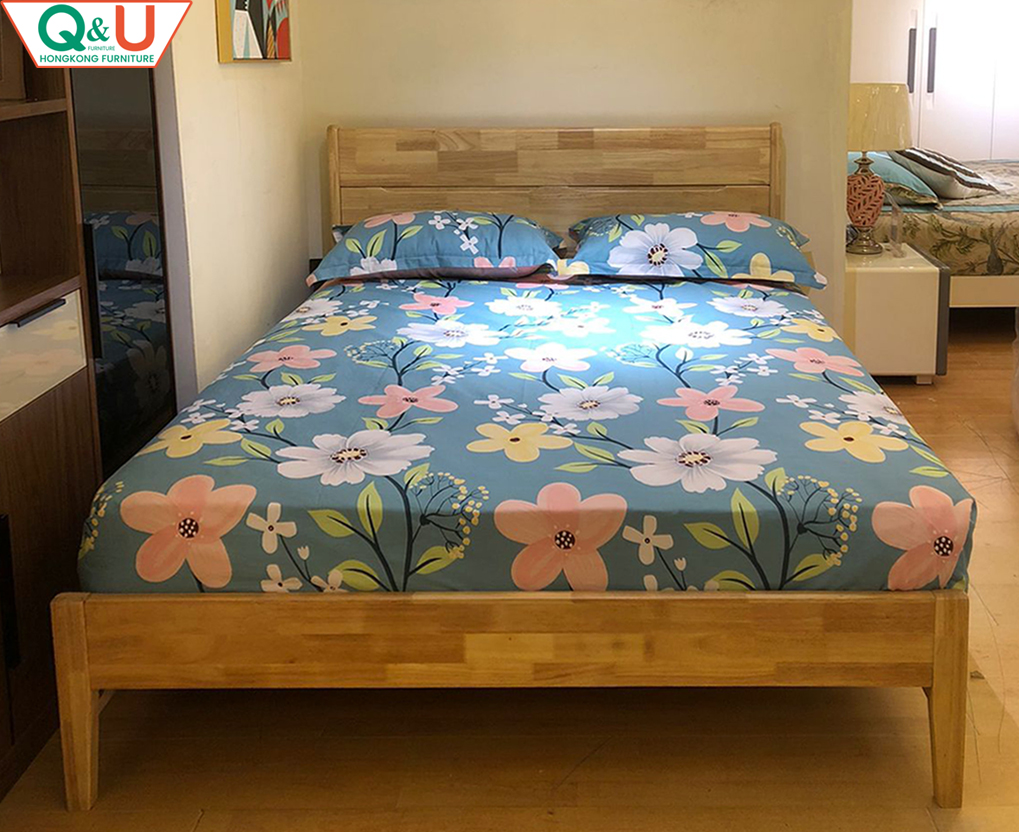L 7feet x W 5feet King Size Wooden Bed 5012