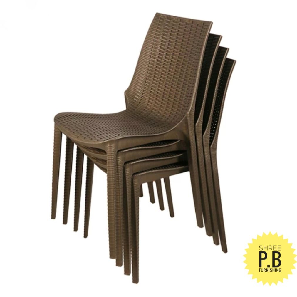 Supreme Plastic Rattan Finish Lumina Chair Set of 4 chairs