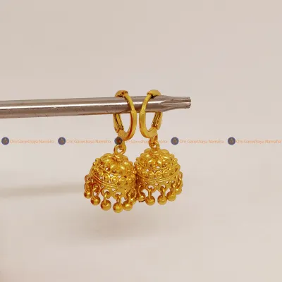 Pinjra jhumka deals gold