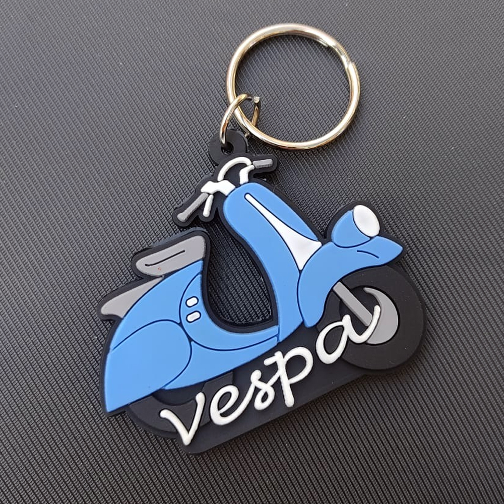 Vespa on sale rubber keychain