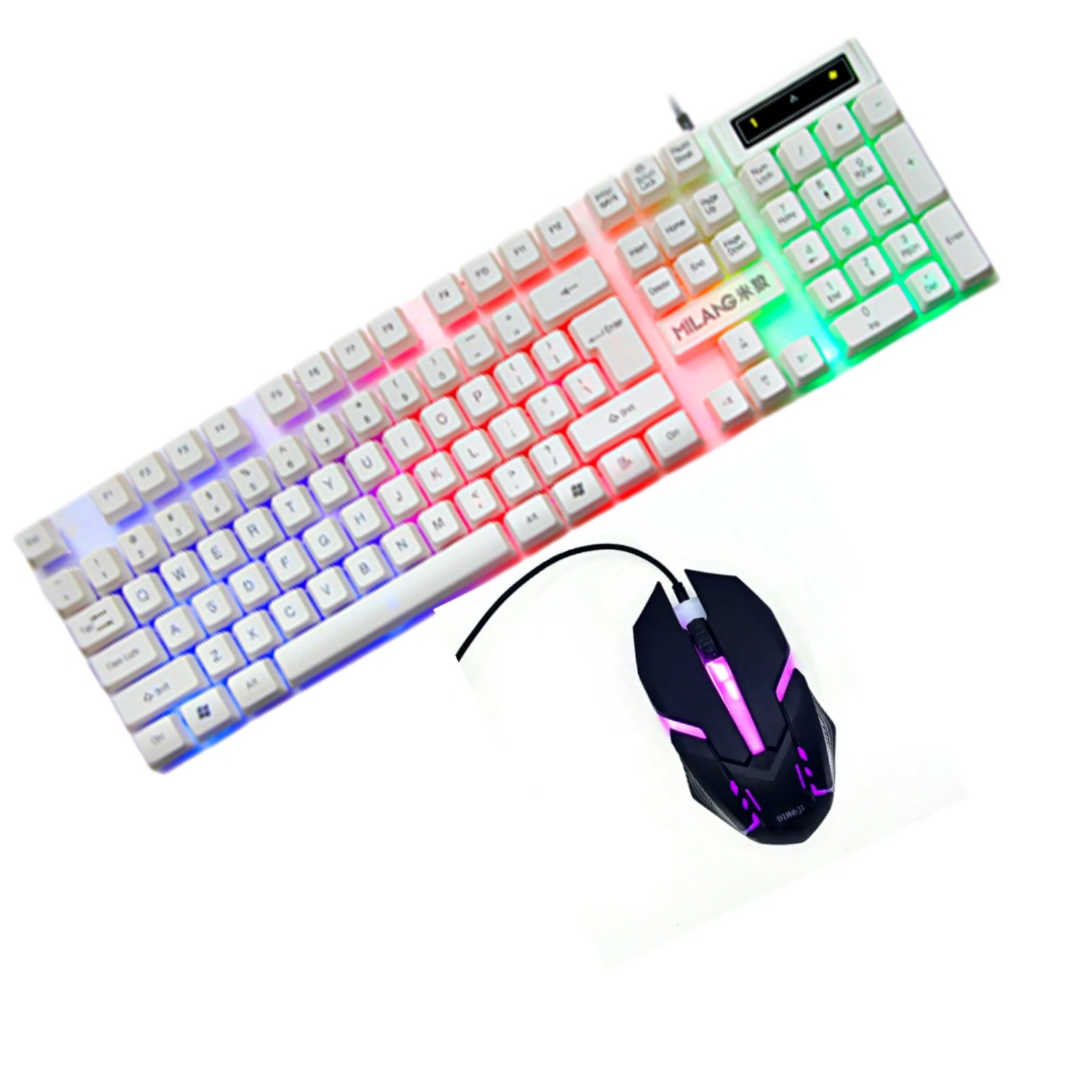 Combo Of MILANG K6 Professional Polychromatic RGB Rainbow Backlit