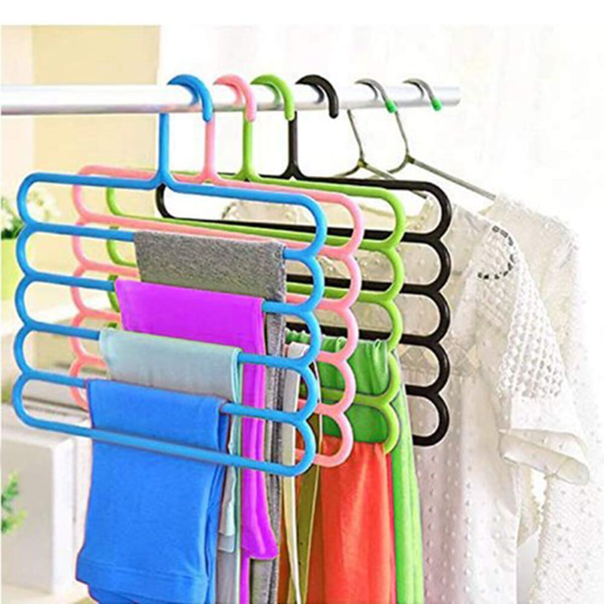 12pcs Hanger Hook Plated Metal Lightweight Portable Hanging Clothes