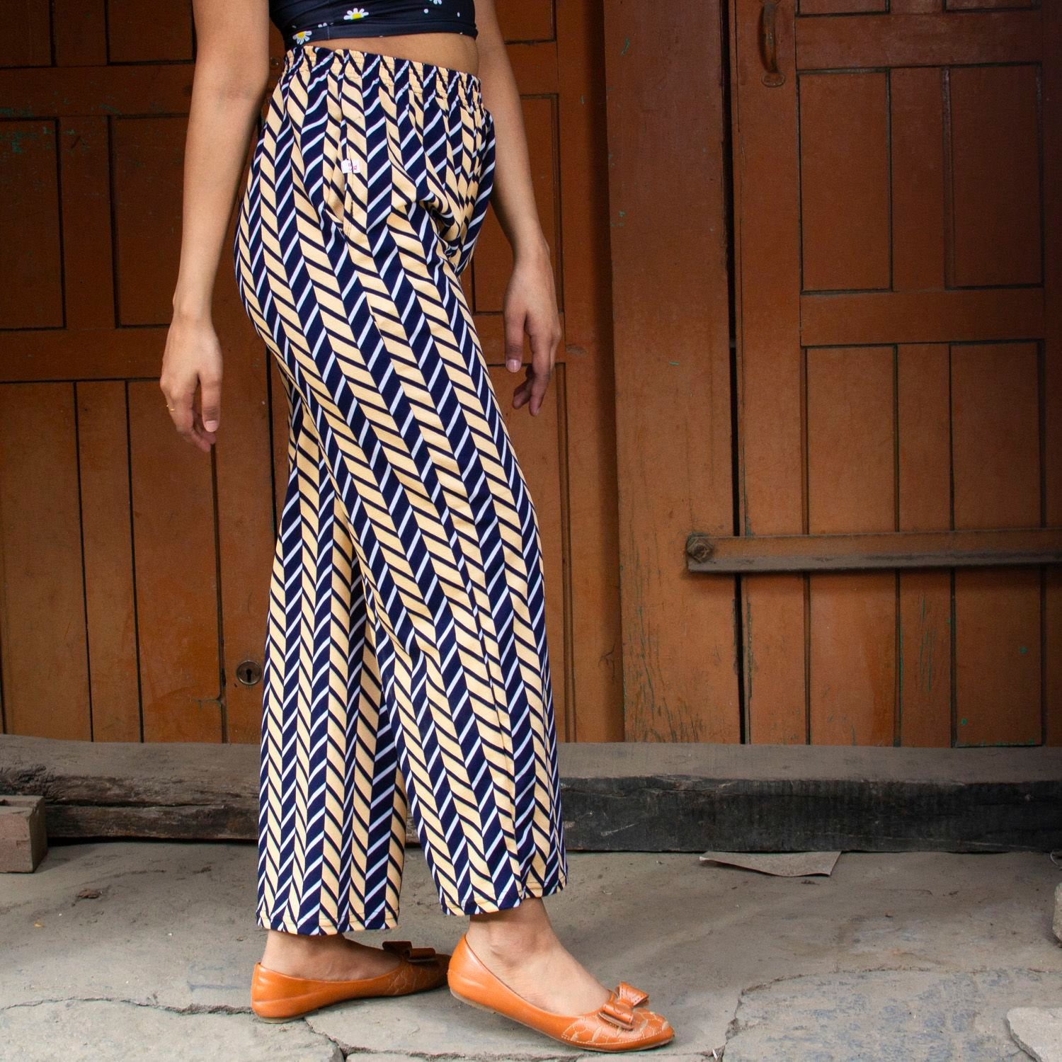 Floral Printed Cotton Plaso Styled Trousers(print may very) By Arushi