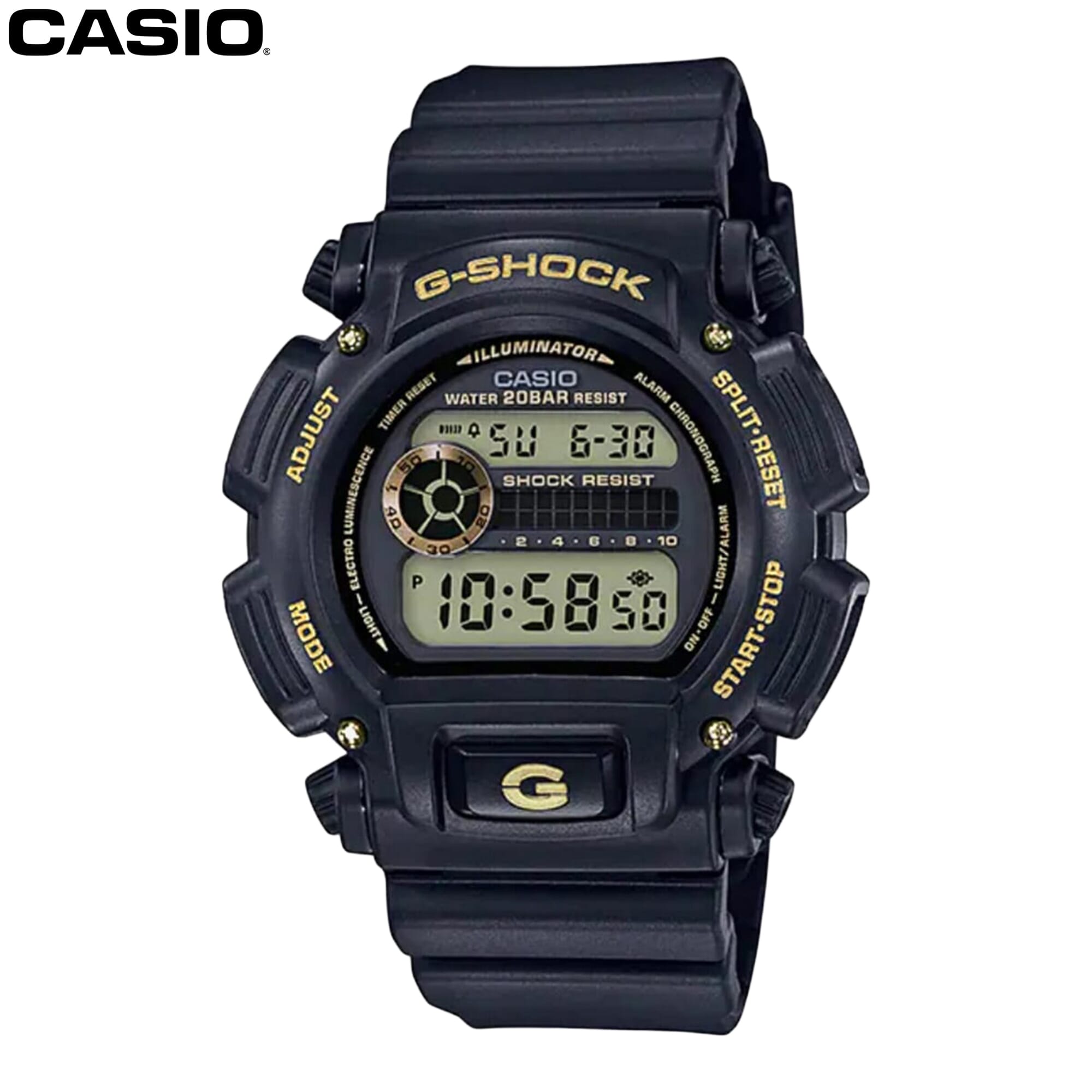 Casio DW9052GBX-1A9 G-Shock Chronograph Digital (Black/Gold) Watch
