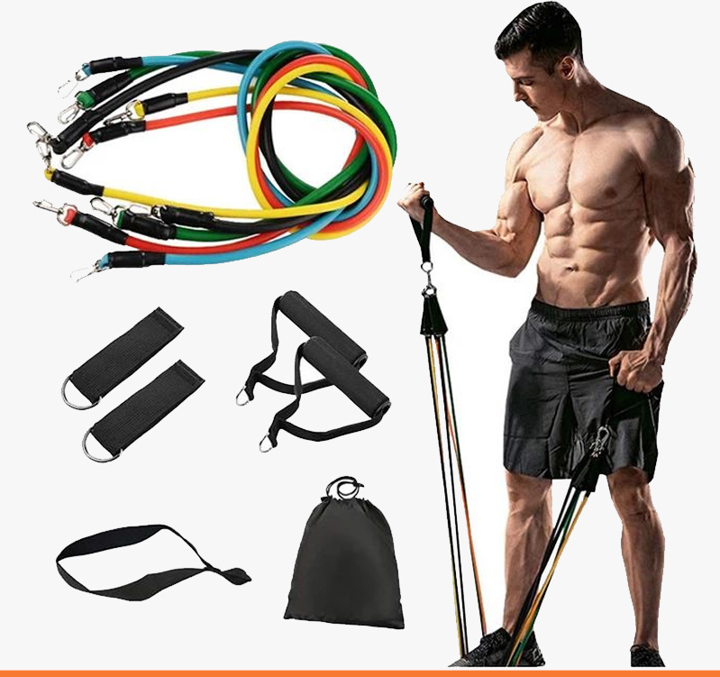 Power Resistance Exercise Band Home Gym Equipment ( 5 In 1 )