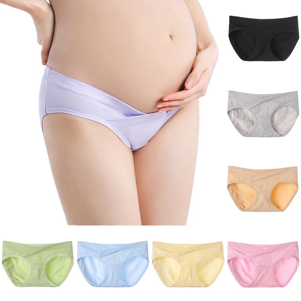 U-Shaped Low Waist Maternity Panty For Women- 3 Pcs