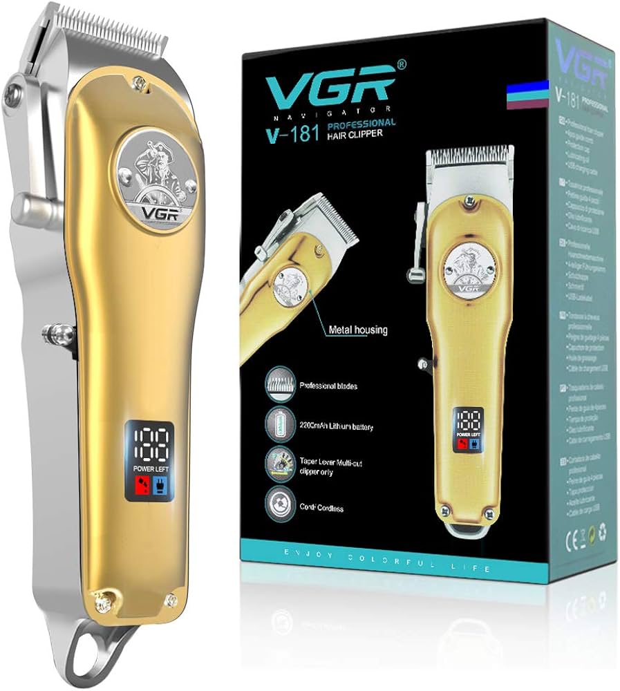 VGR V-181 Professional Hair Trimmer, Cordless, Rechargeable, and Stylish