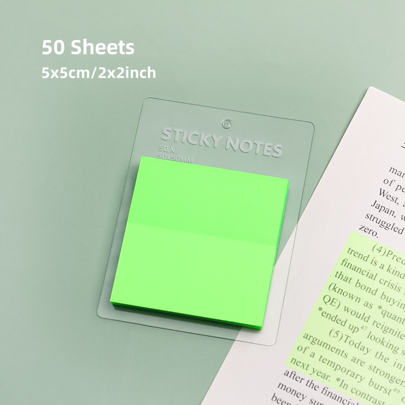 Sweet Journal 50 Sheets Transparent Multicolor PET Sticky Notes ...