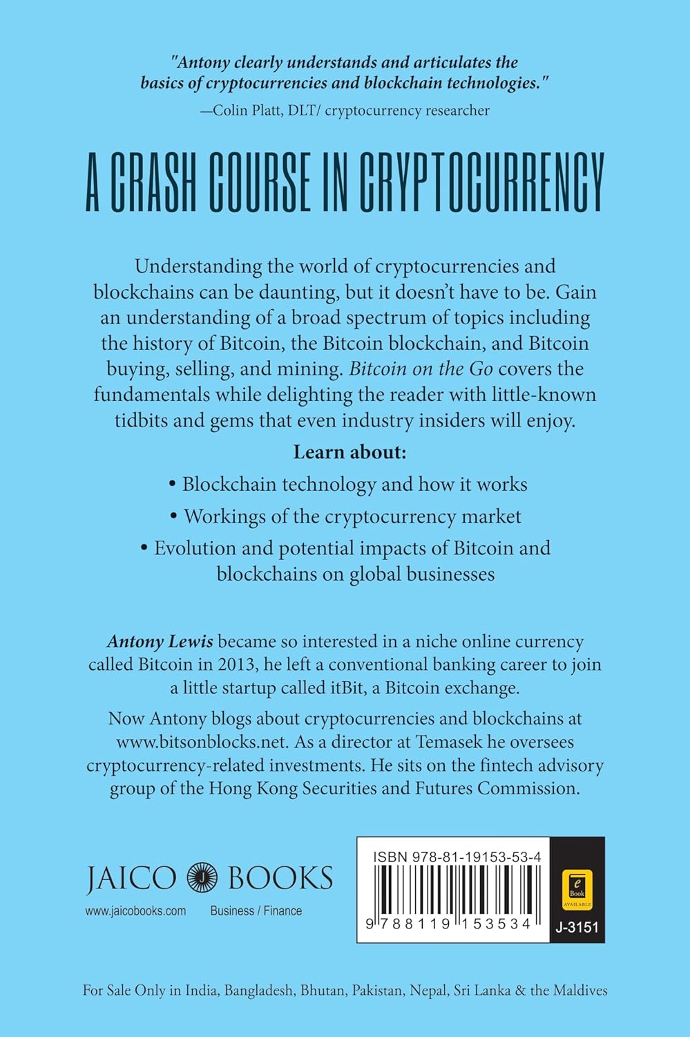 Bit coin on the Go by Antony Lewis | Daraz.com.np