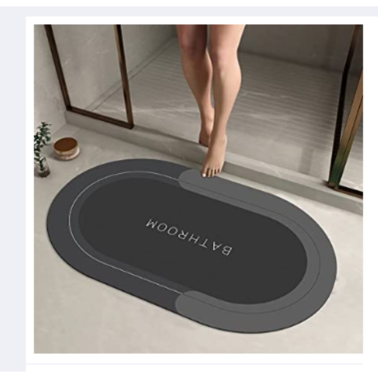 Bathroom Mat Super Absorbent Non-slip Carpets Quick Drying Floor Rug Soft Room E