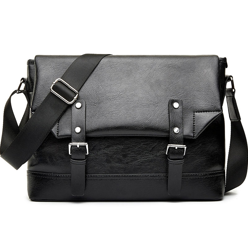 pu leather messenger bag