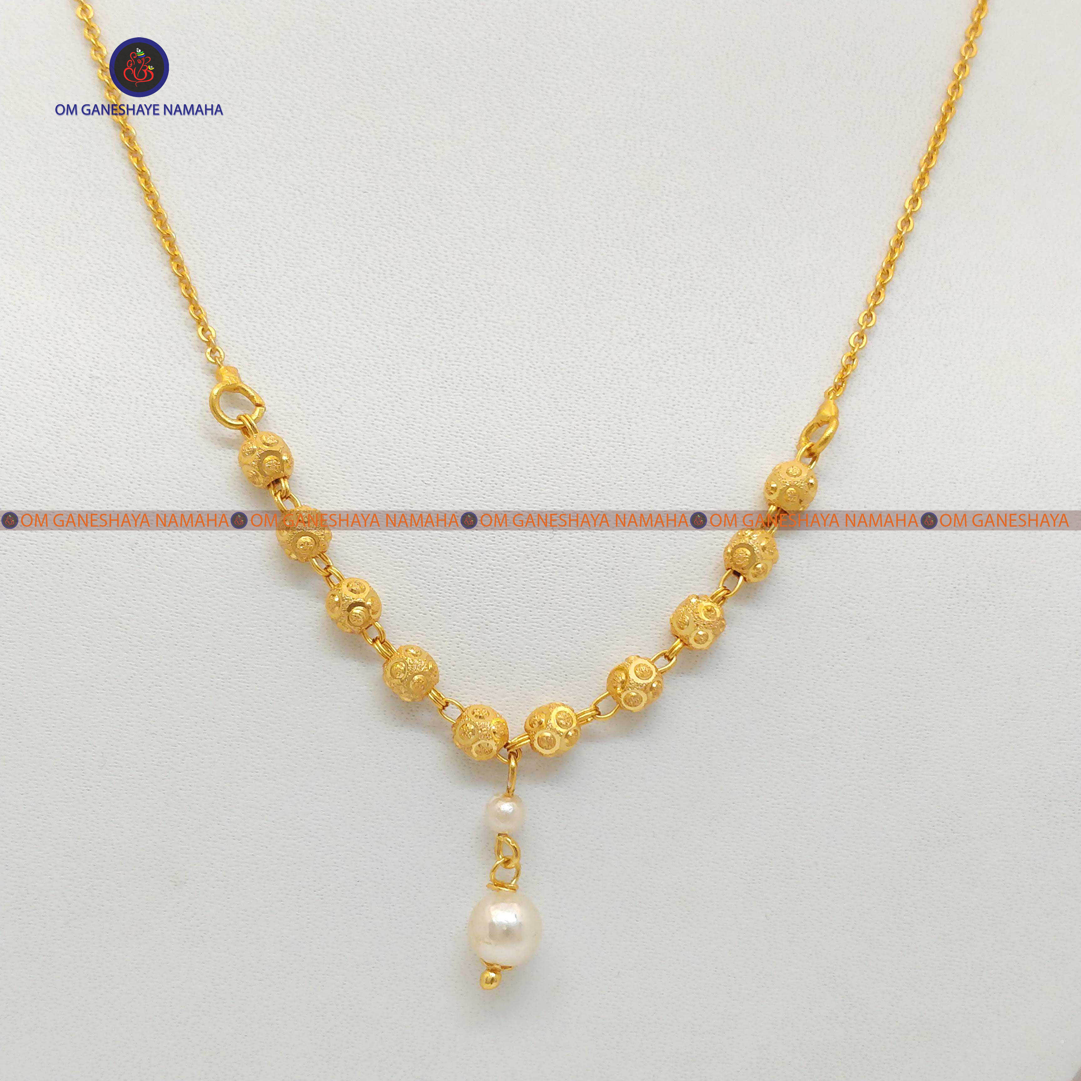 Gold balls hot sale necklace designs