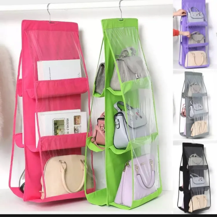 Hanging discount handbag storage