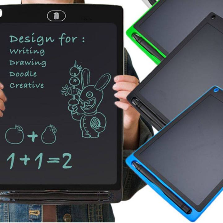 LCD Writing Tablet 8.5 inch | Portable Electronic Drawing Pad | Reusable Doodle Board with Stylus & Lock Button