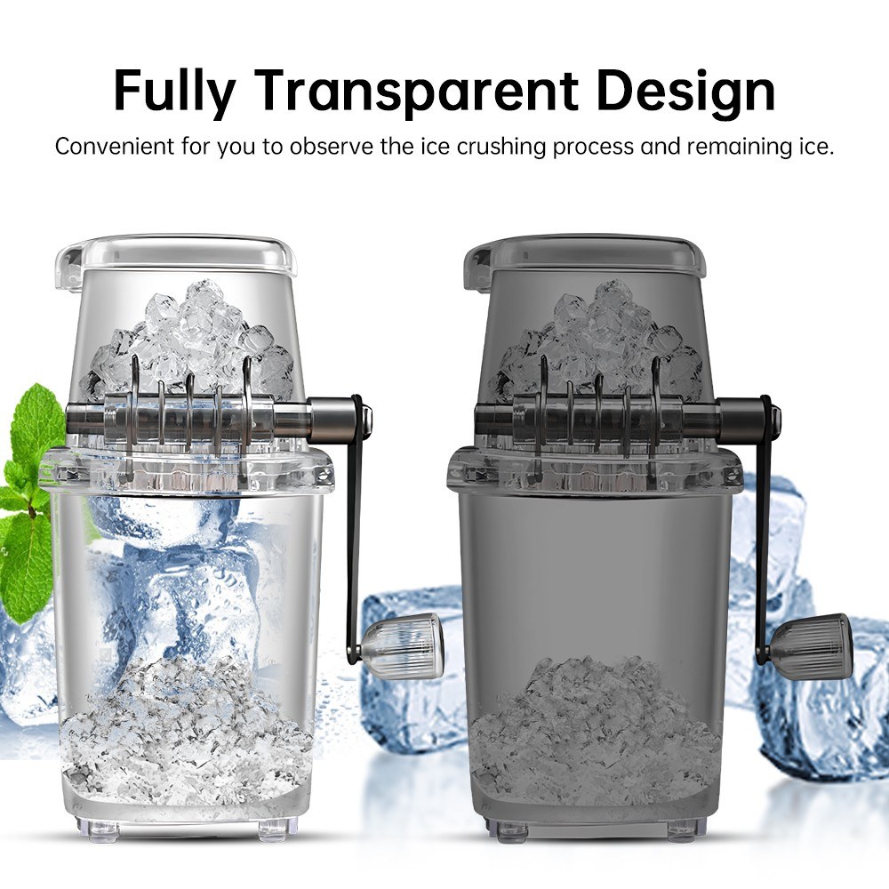 Crush Ice For Vapalux M320 グレー Hand Ice Crusher Machine for Home Use with Stainless Steel Blades