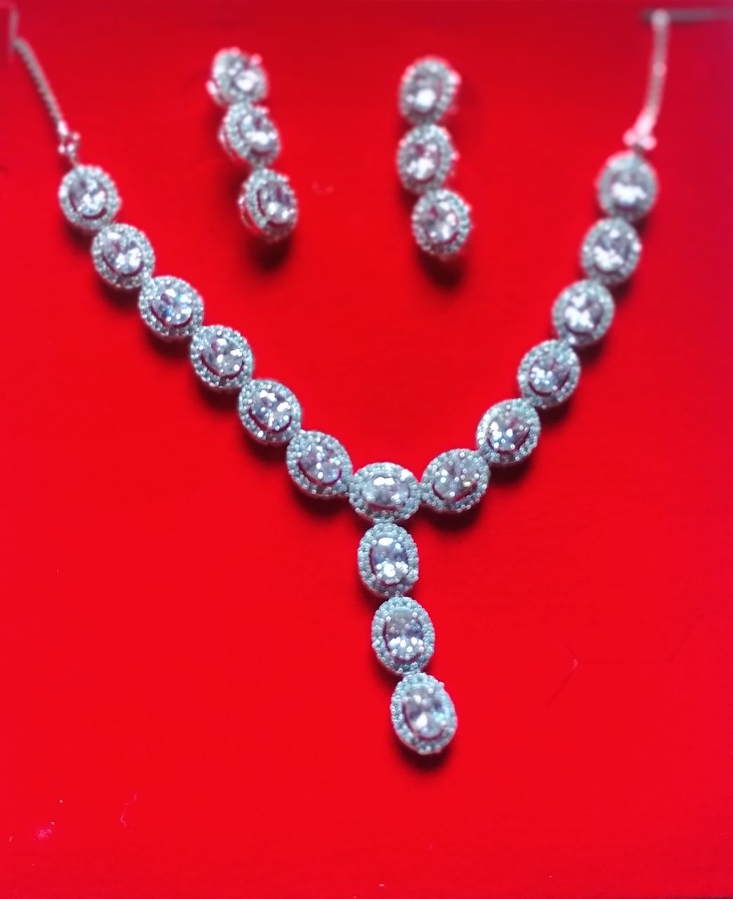 American diamond hot sale necklace price