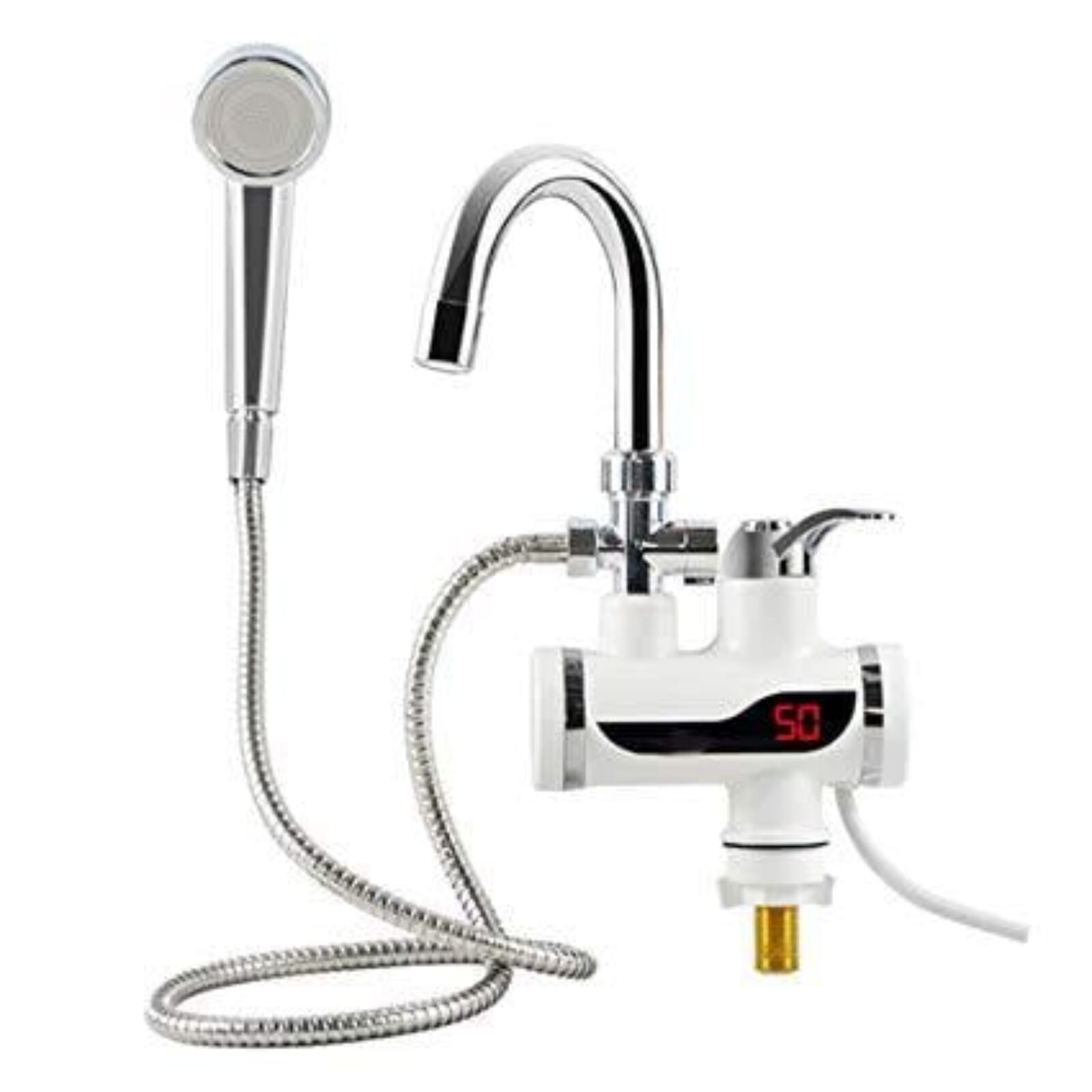Electric Hot Water Heater Faucet Kitchen Heating Dispenser Tap With Shower