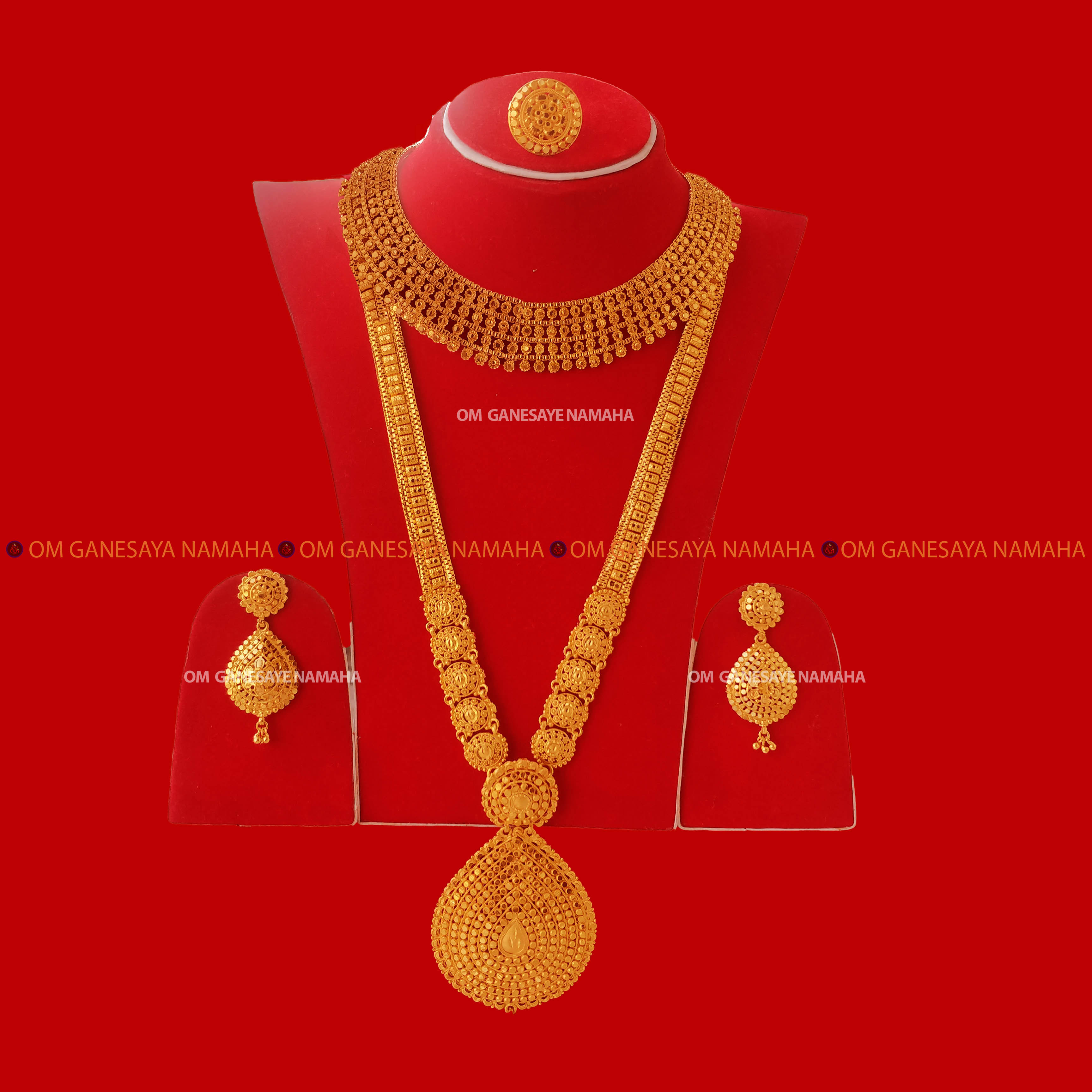 Gold Plated Rani Haar With Mini Haar 