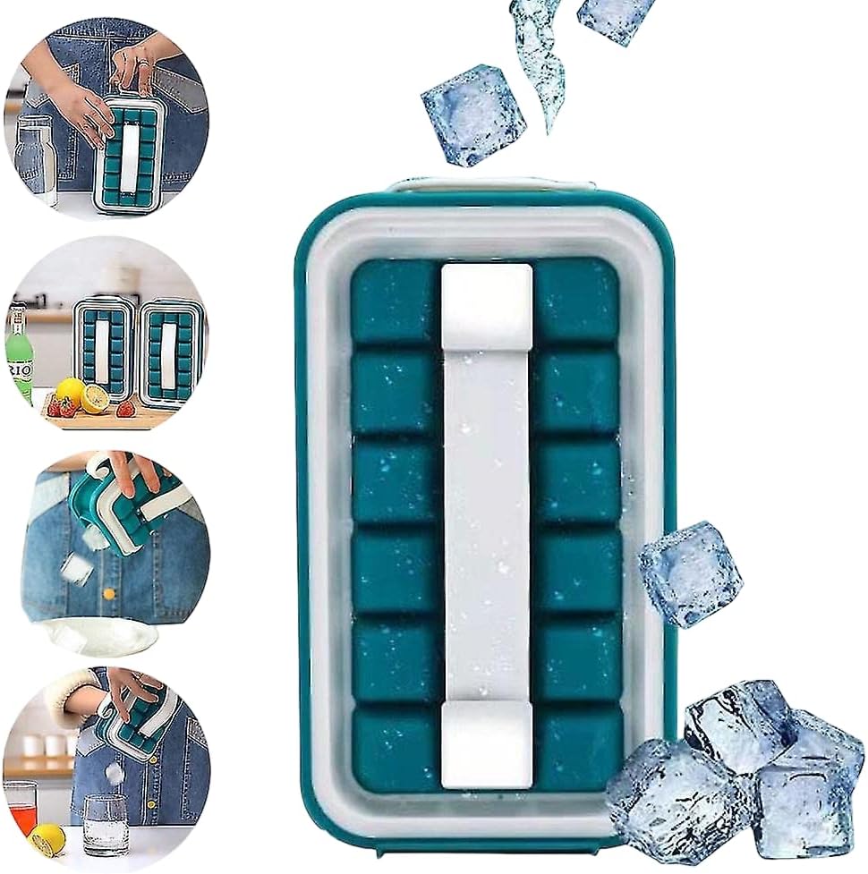 2 in 1 Ice Cube Maker Bottle | Round Ice Ball Mold with Lid | Perfect for Beverages and Parties