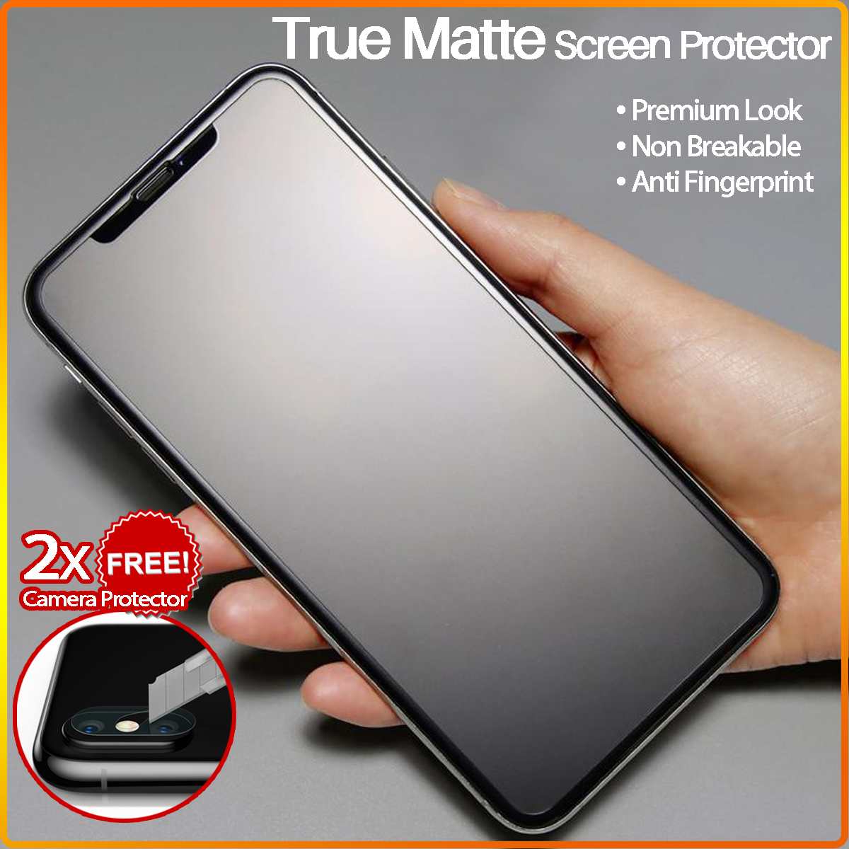 Matte Anti Glare Flexible Glass Screen Protector Free 2x Camera Guard For Apple Iphone Se 12