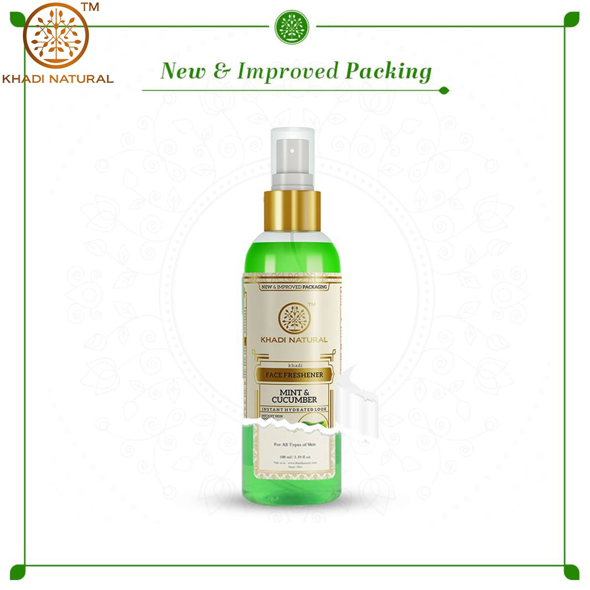 Khadi Natural Mint And Cucumber Face Spray-100Ml