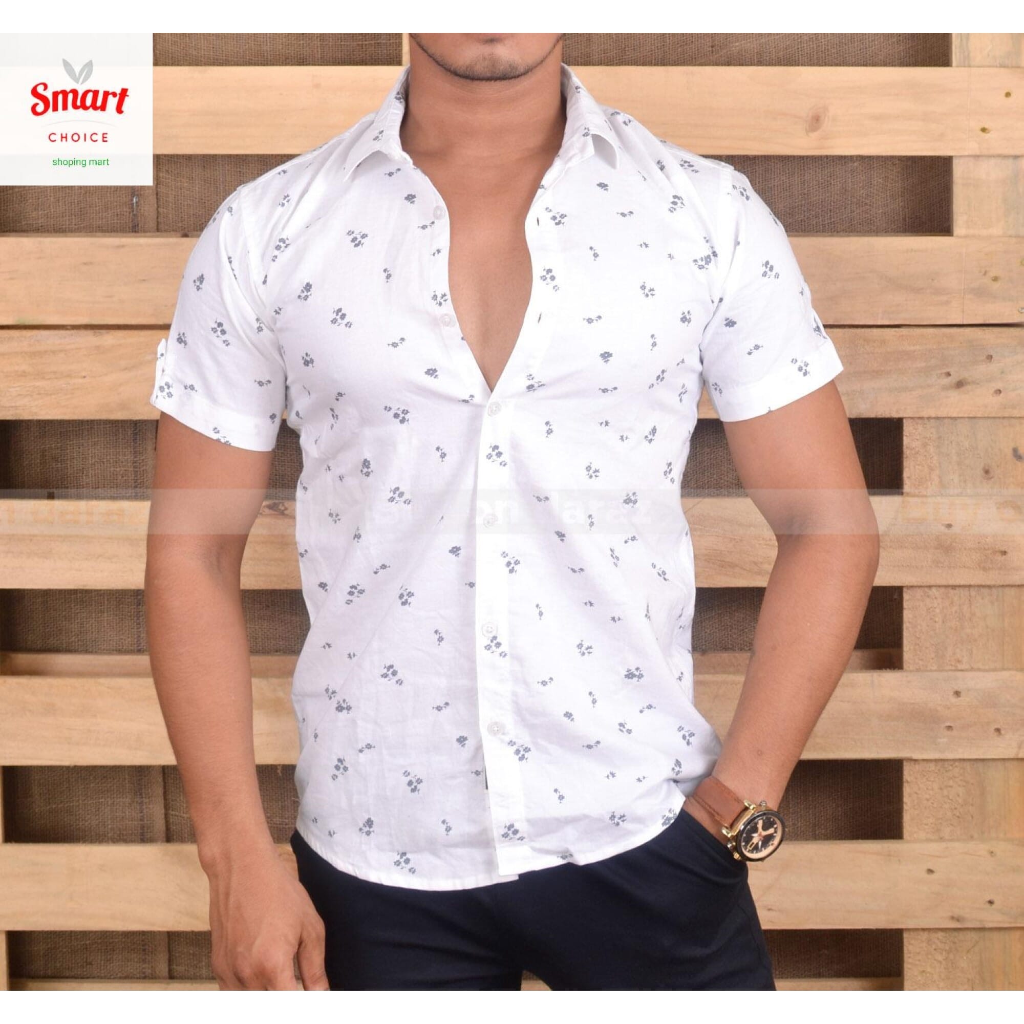 Half Sleeves Printed Cotton Casual 