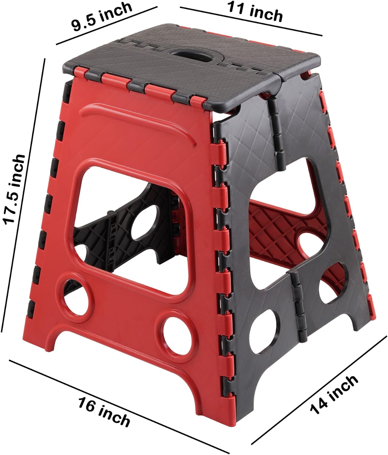 National Kitchenware Plastic Adjustable Portable Folding Stool 18