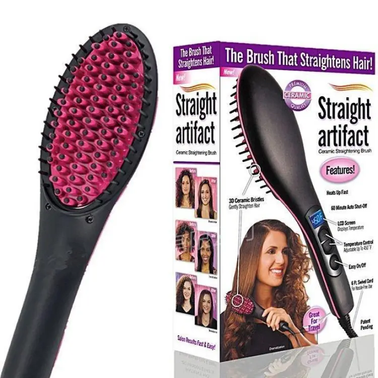 Digital hair outlet brush