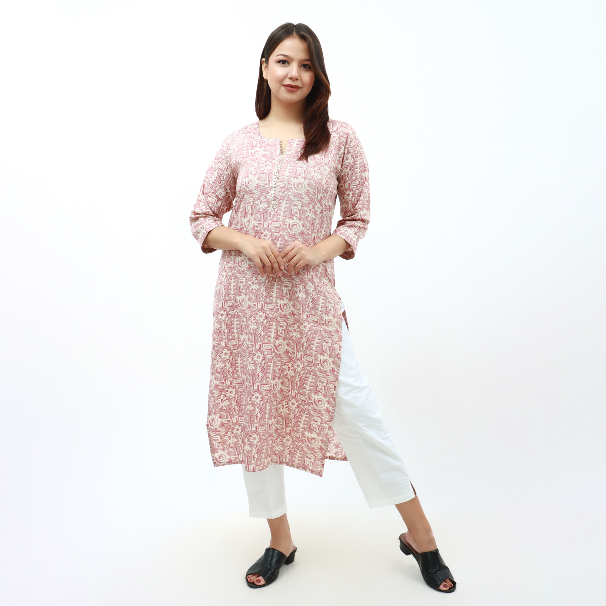 Bisesh Creation Baby Yellow Viral Printed Kurti Tops for Women-1500