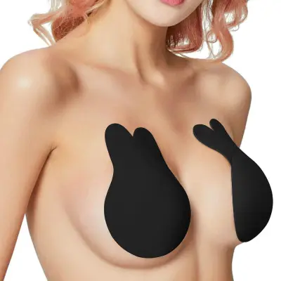 Womens Reusable Invisible Push Up Nude Bra Breast Lifting Silicone Nipple  Cover