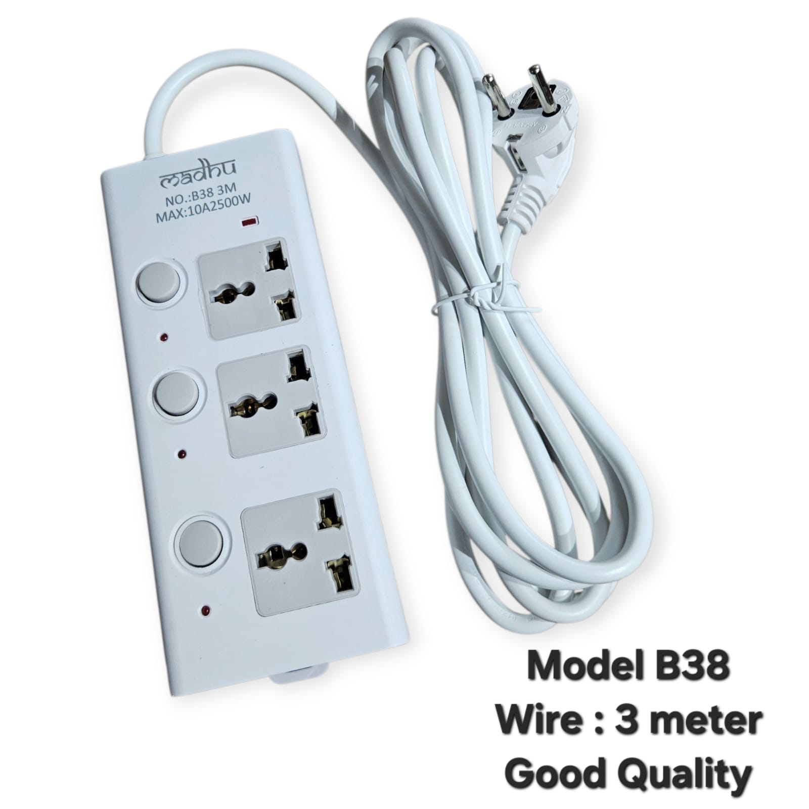 3M Wire Multiplug Extension Cords with Heavy Duty Power Universal Multi ...