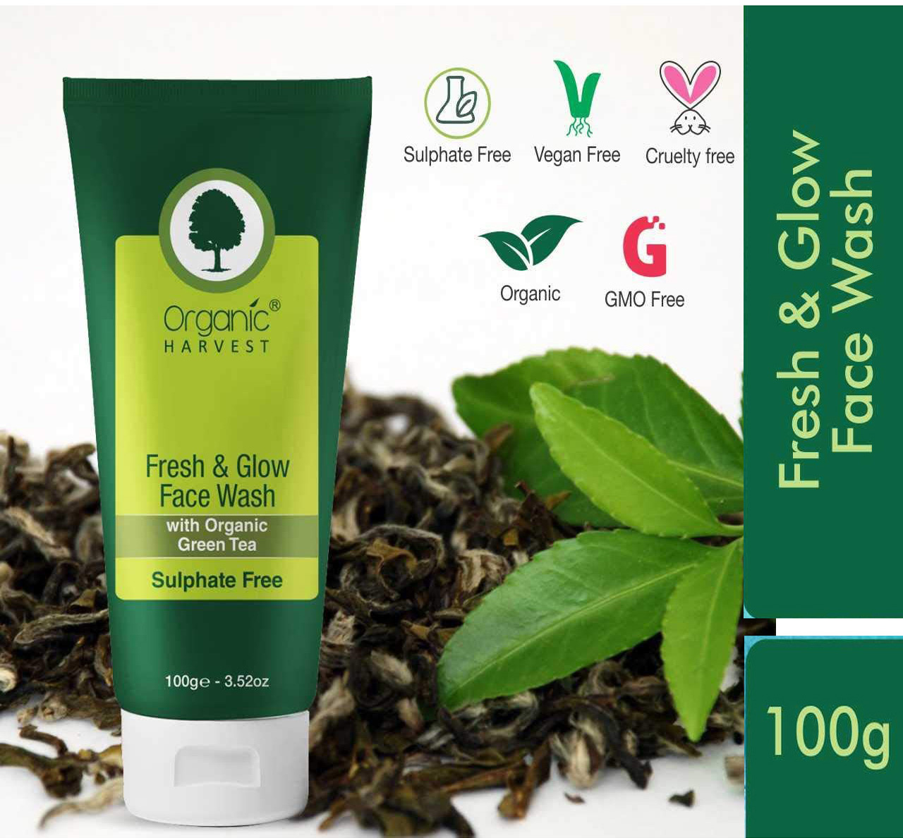 organic harvest fresh and glow face wash