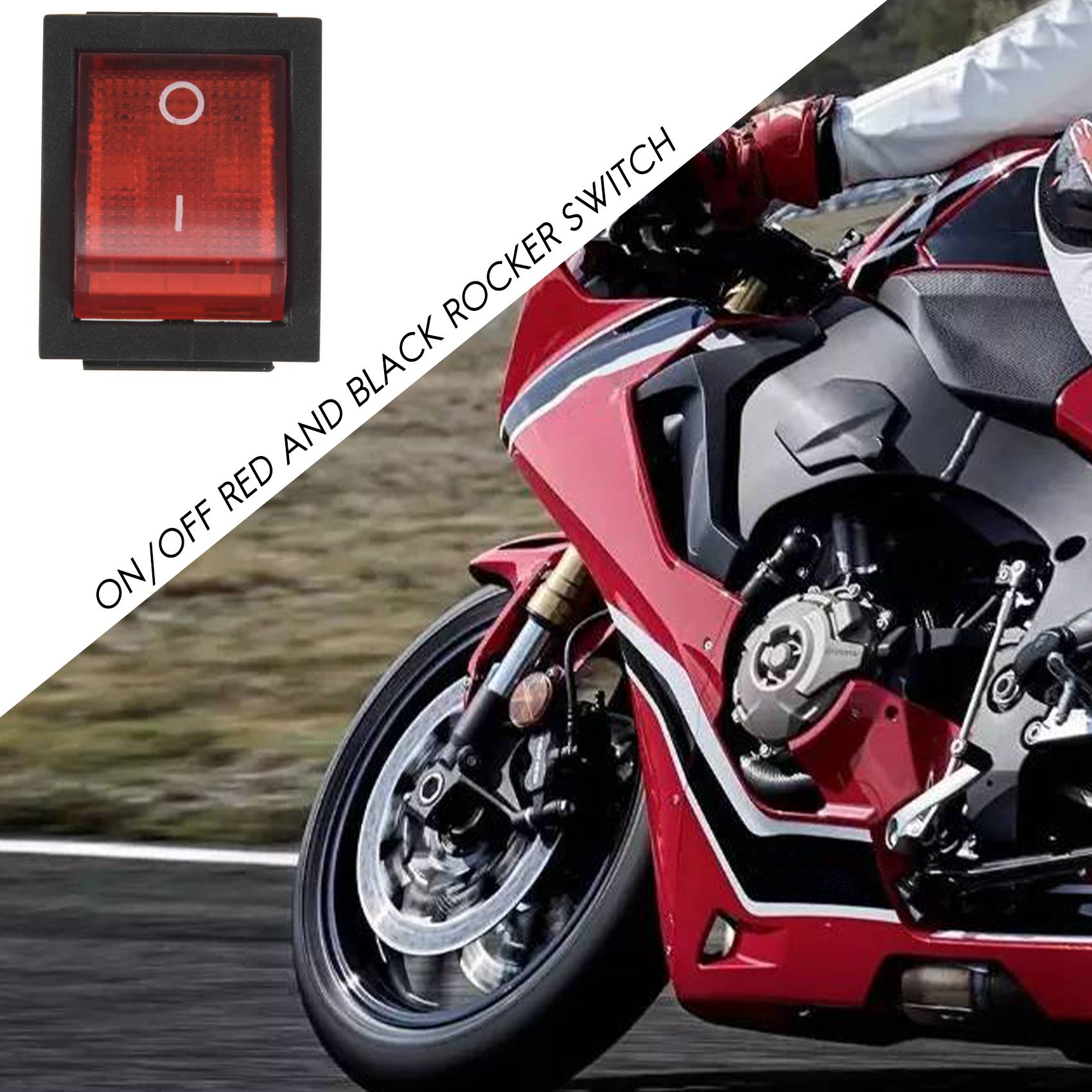 Red Light 4 Pin DPST ON/Off Snap-In Rocker Switch – 16A/250V 20A/125V AC – Black – CBLSF – Indicator Light