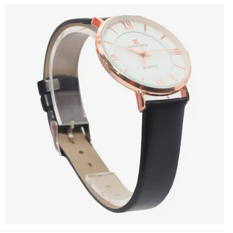 Luxury Quartz Fashionable Classic Index Dial Printed Wrist Watch For Women