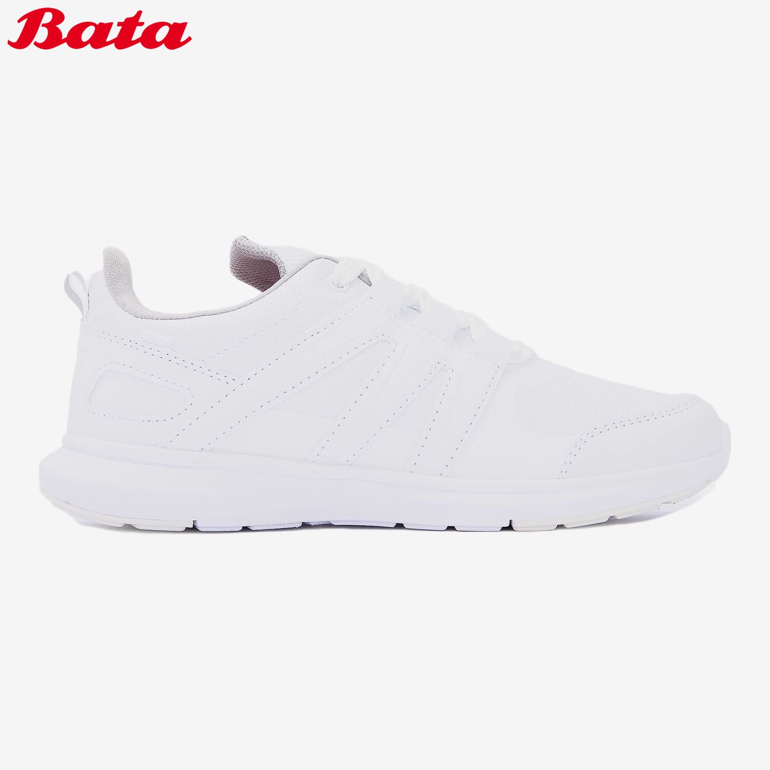 Bata B.First B.Lite Lace-Up Youth Unisex School Shoes (White) 5811177