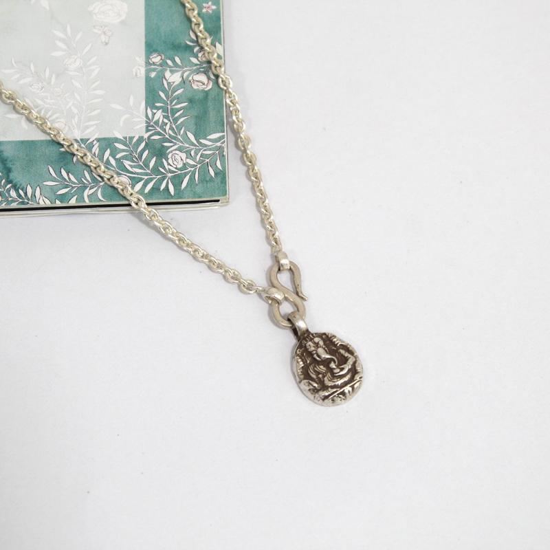 Pure Silver Ganesh Necklace Pendant For 
