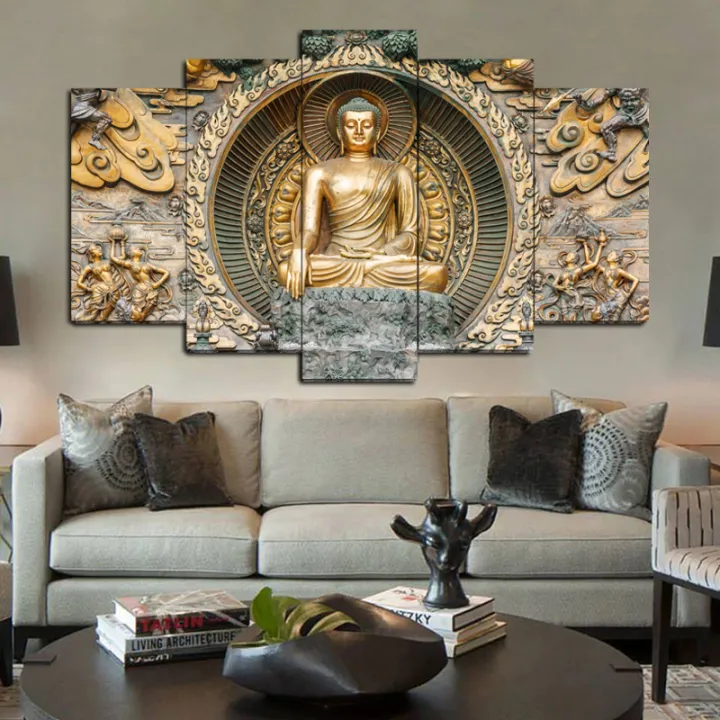 5 pcs / Buddha Wall Canvas Art / Painting / Wallpaper / Print 3D Home Decor by om canvas: Buy Online at Best Prices in Nepal 5 pcs / Buddha Wall Canvas Art / Painting / Wallpaper / Print 3D Home Decor by om canvas: Buy Online at Best Prices in Nepal