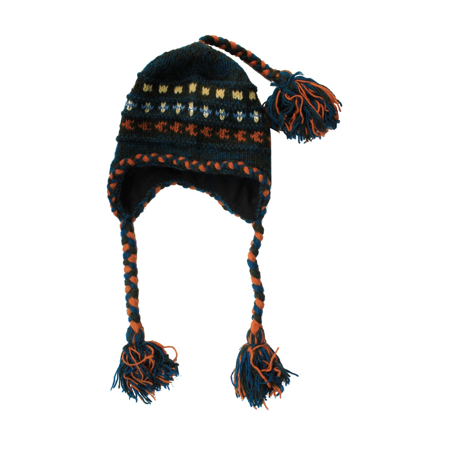Multicolor Woolen Ear Flap Cap