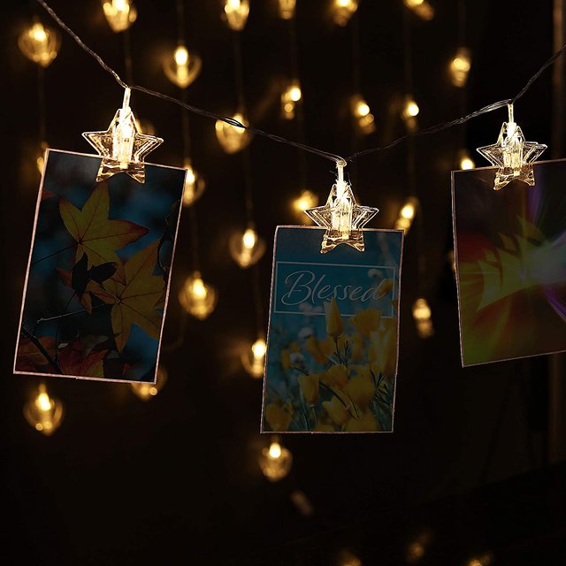 20L 20L Photo Star Clip Lights LED Photo Hanging Light Star Shape Decoration