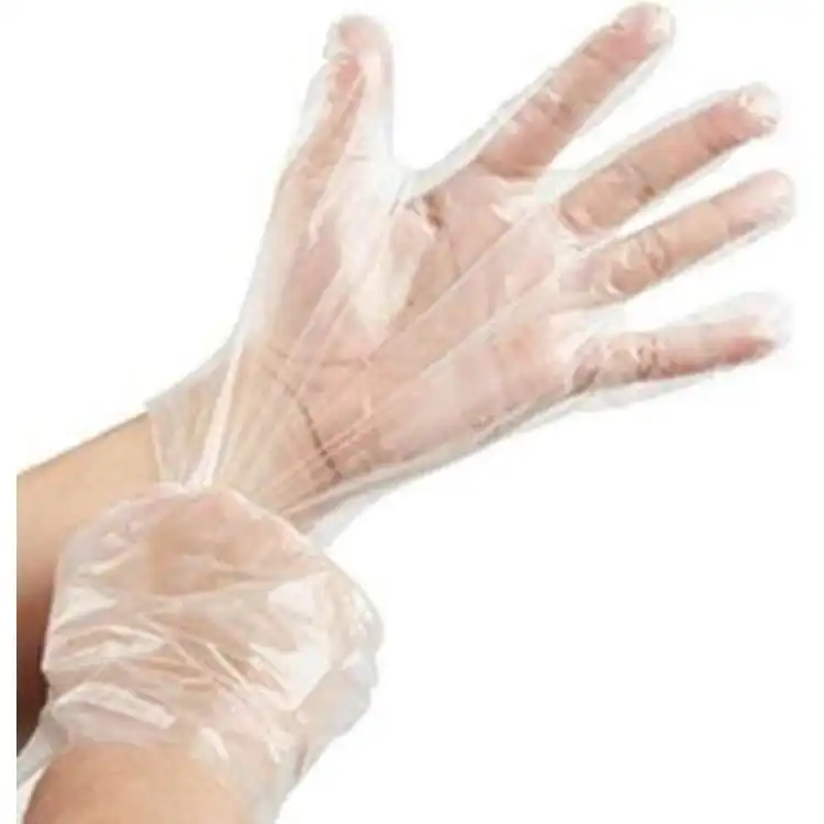 Clear plastic clearance gloves