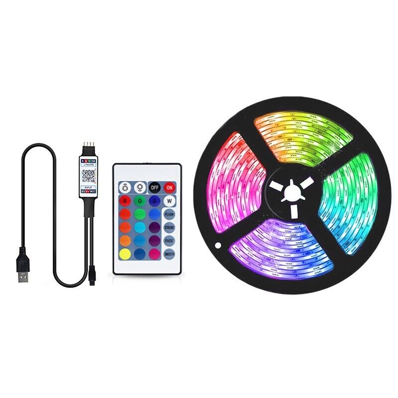 5M USB 5050 SMD RGB LED Strip Light With Bluetooth APP Control | Daraz ...