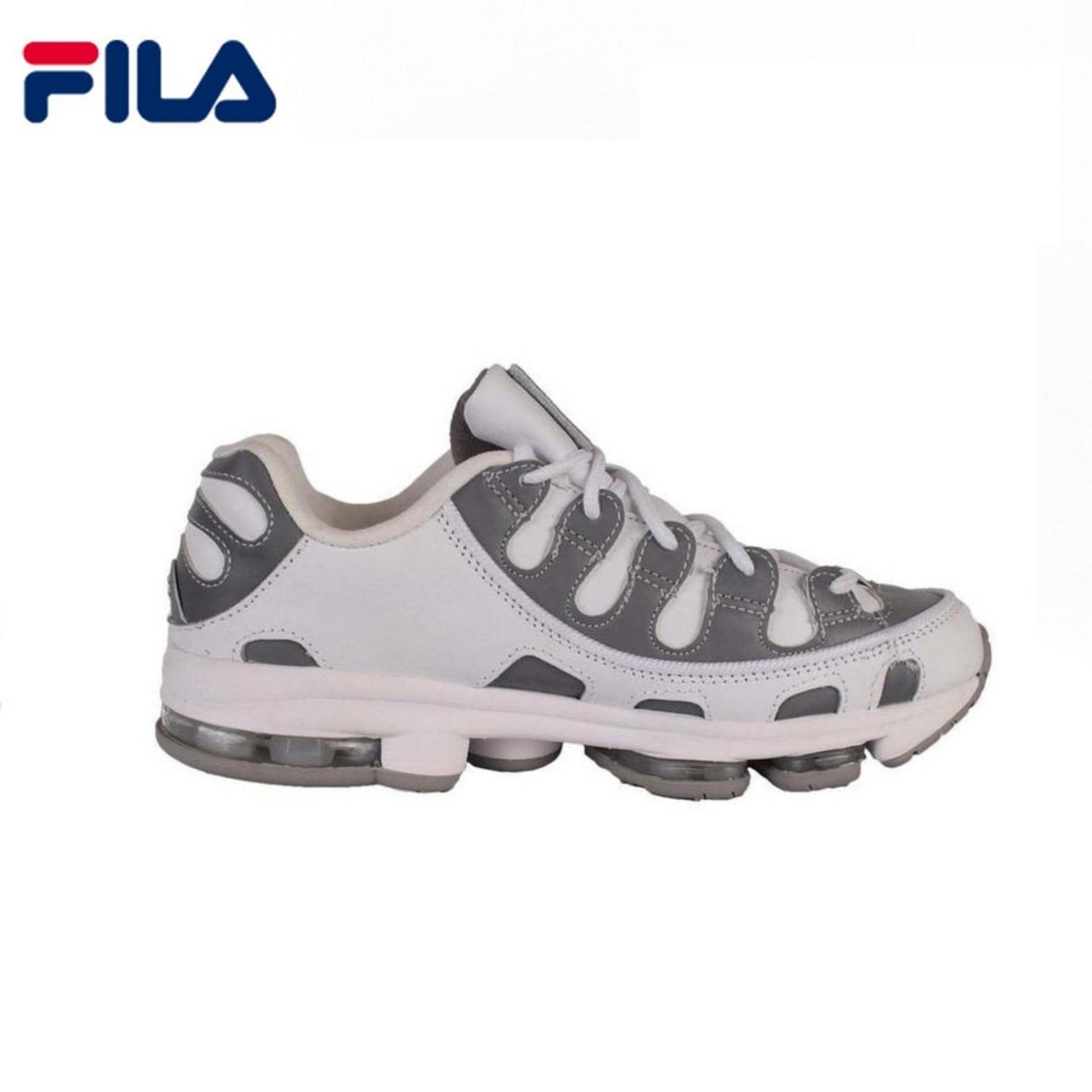 fila silva white reflective trainers