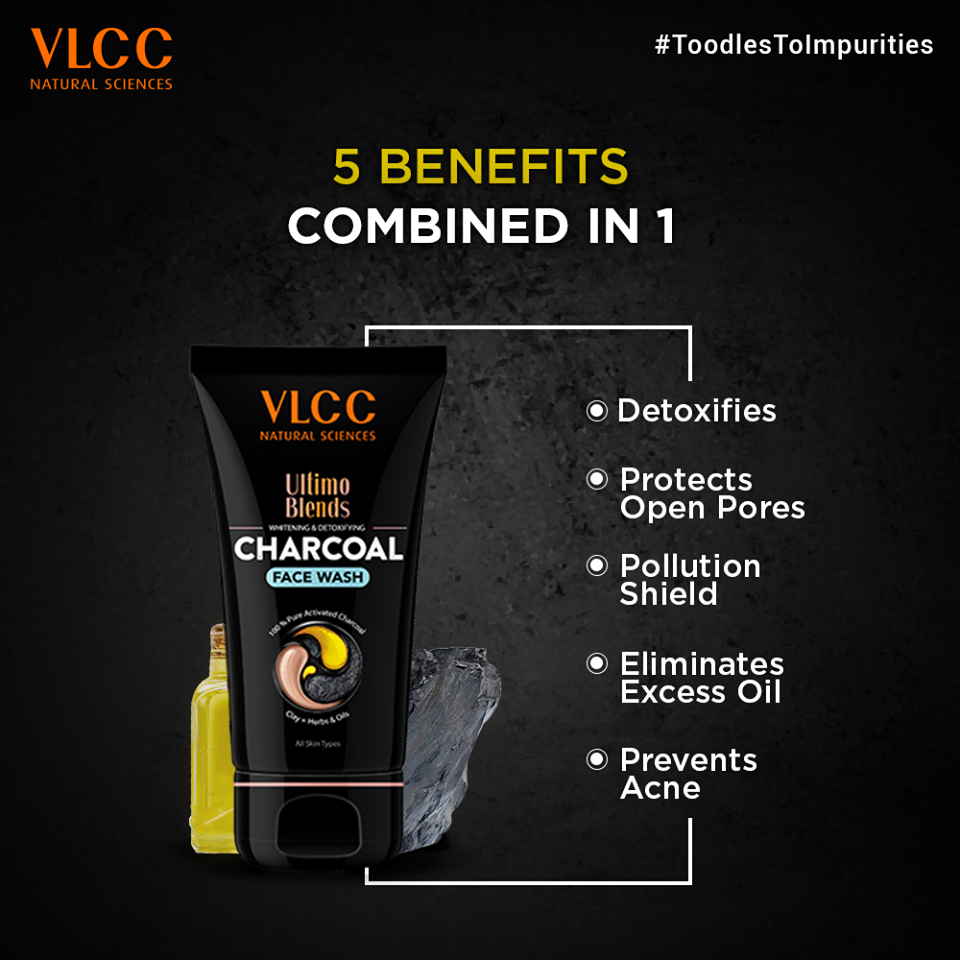 charcoal face wash vlcc